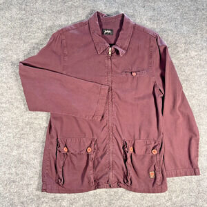 Vintage for joseph Made in USA Utility Jacket Plum Tencel Cotton Medium